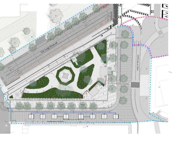 VIA EINAUDI – GIARDINI CON L'OBELISCO DI DOGALI