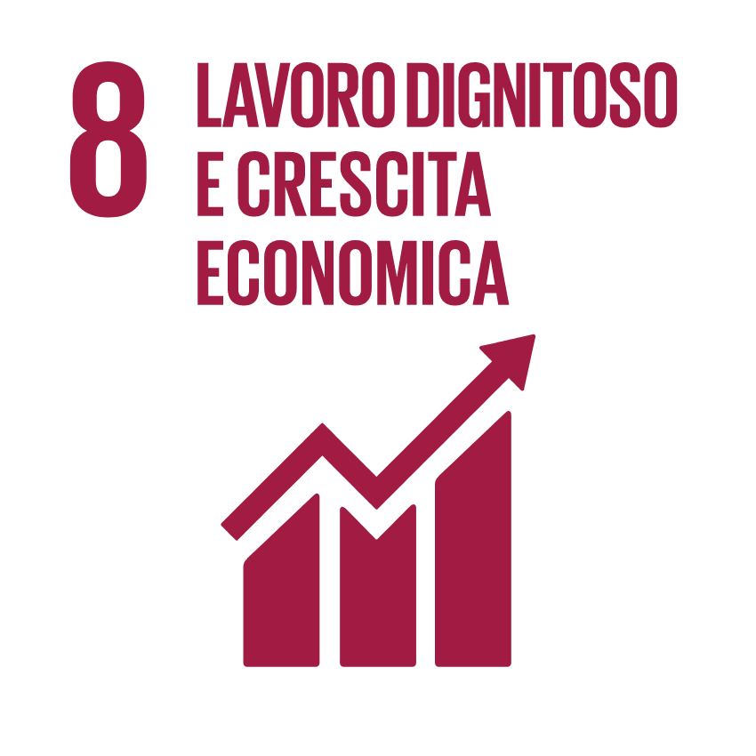 Icona Lavoro dignitoso e crescita economica