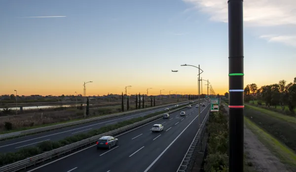 Vista di un tratto autostradale
