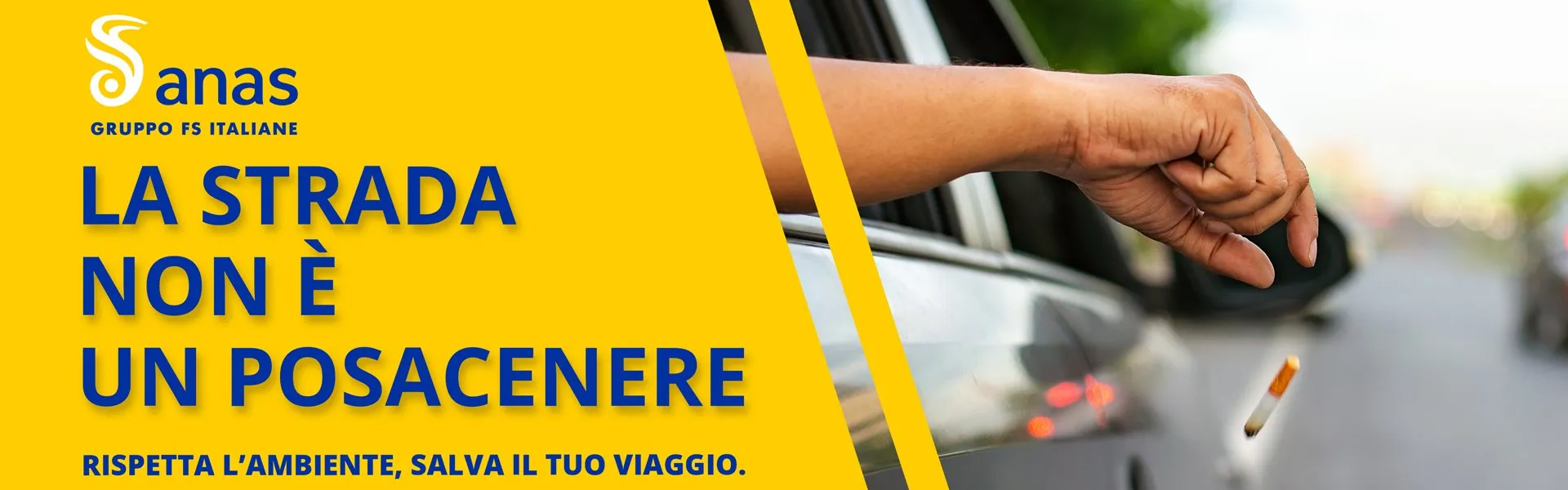 Banner La strada non è un posacenere