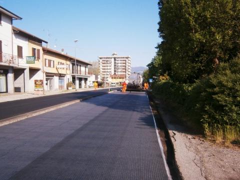 lavori in corso sulla statale 33 tra Arona e Castelletto Sopra Ticino