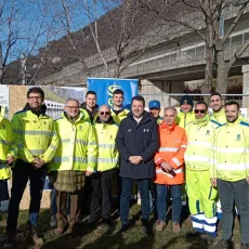 Anas - posa prima pietra passerella ciclopedonale Lecco-Abbadia Lariana