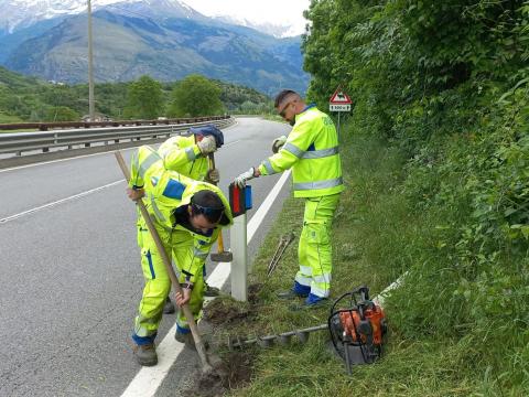 Installazione catarifrangenti